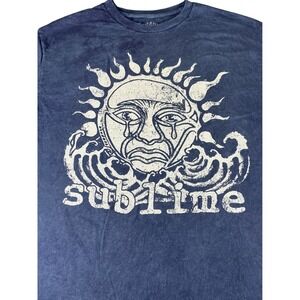 Sublime Band T Shirt Men L Blue Graphic Sun Face Vintage Style Tee